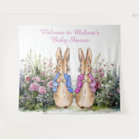 Personnaliser Peter et Flopsy Baby shower EXTRA LG