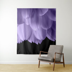 Tenture Pétales de fleurs violettes Ultra violet noir