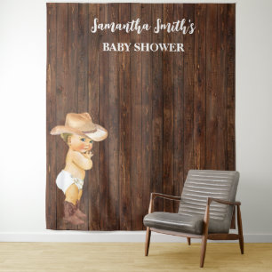 Tenture Petit Bébé Cowboy Baby shower occidental Contexte