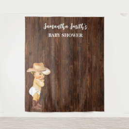 Tenture Petit Bébé Cowboy Baby shower occidental Contexte