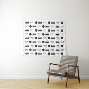 Tenture Petite étape et répéter les logos du commanditaire