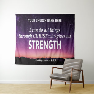 Tenture Philippiens 4:13 JE PEUX TOUT FAIRE Église
