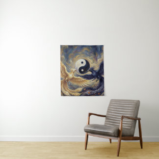 Tenture Phoenix Yin Yang Wall Tapestry