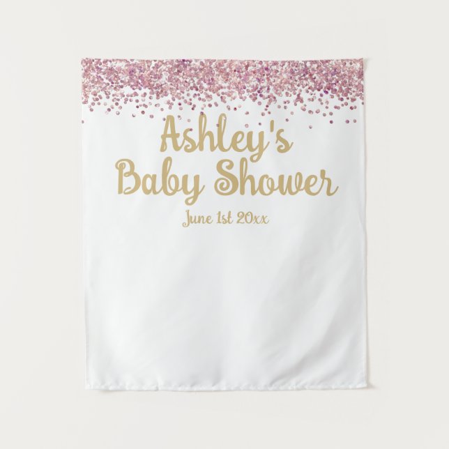 Tenture Photo Baby shower fille Booth arrière-plan Photo P (Devant)