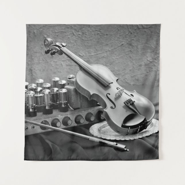 Tenture Photo d'art encore en vie sur techno musicien (Devant)