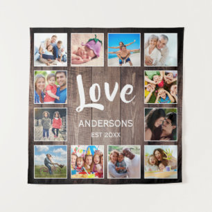 Tenture Photo de Custom Collage Rustic Farmhouse Love Fami
