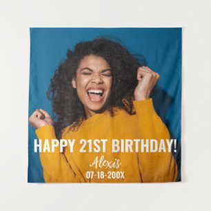 Tenture Photo de fête d'anniversaire 21e ou autre Annivers