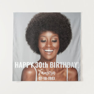 Tenture Photo de fête d'anniversaire 30e ou autre Annivers