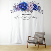 Photo de mariage royal bleu lilas violet floral