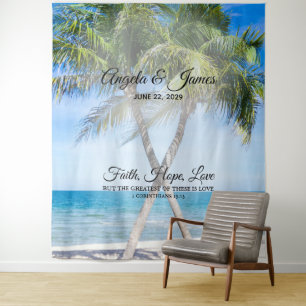 Tenture Photo de palmier tropical personnalisé pour mariag