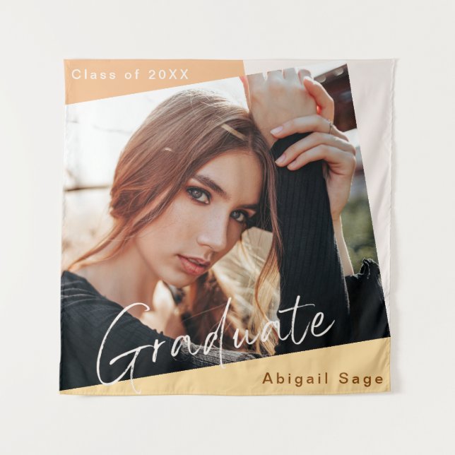 Tenture Photo de remise de diplôme moderne naturel (Devant)