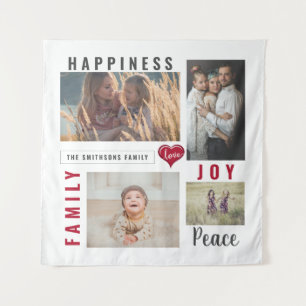 Tenture Photo personnalisée Collage Amour Joie Famille