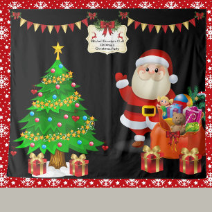 Tenture Photo Selfie fond Noël Personnaliser le texte