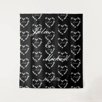 Tenture Photobooth mariage noir et blanc