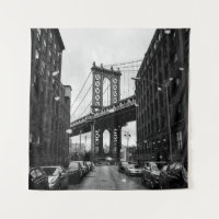 PHOTOGRAPHIE À L'ÉCHELLE GRAYSQUE DU PONT BROOKLYN