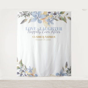 Tenture Photomaton de mariage floral aquarelle violet