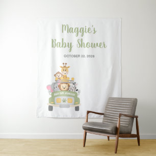 Tenture Photomaton Safari pour Baby Shower