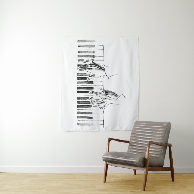 Tenture Piano music (En situation)
