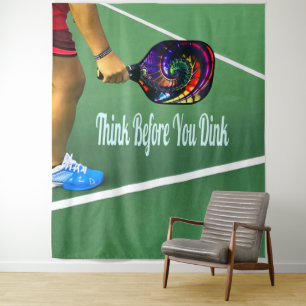 Tenture Pickleball Pensez avant de dinker