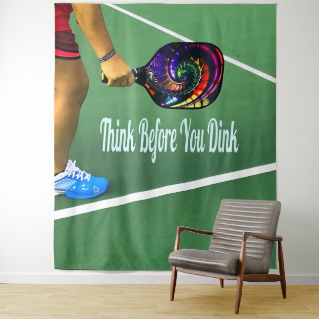 Tenture Pickleball Pensez avant de dinkler (En situation)
