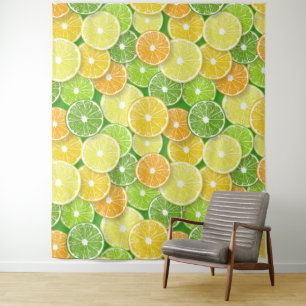 Tenture Pièces de fruits d'agrumes pop art 3