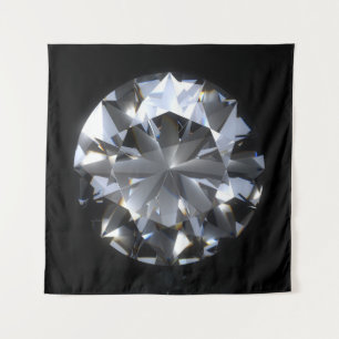 Tenture Pierre de diamant : l'espace noir brille.