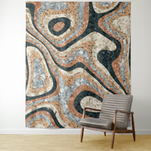 Tenture Pierres Naturelles de Quartz Abstrait Vintage