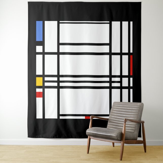 Tenture Piet Mondrian, Composition 10 (En situation)