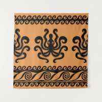 Pieuvre grecque ancienne, motif à vagues