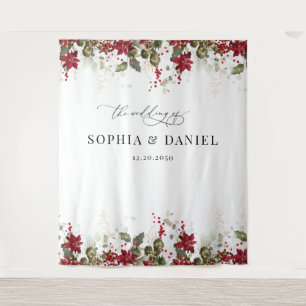 Tenture Pine Rustique Poinsettia Mariage Backdrops