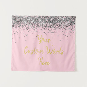 Tenture Pink Gold Silver Anniversaire fête Photo Booth Pro