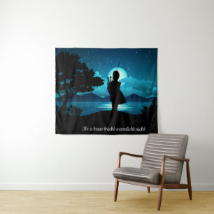 Tenture Piper écossais en Lune Lumineuse