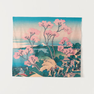 Tenture Pique-nique de printemps sous les fleurs des ceris