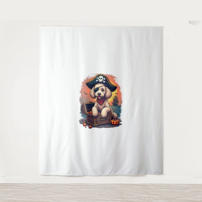 Tenture Pirate Poodle Plunder (Devant)