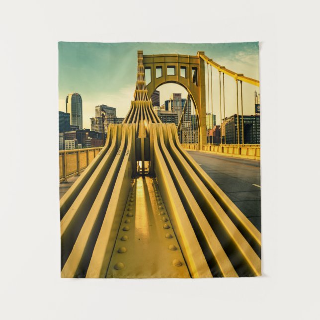 Tenture Pittsburgh Steel City Bridge Pennsylvania Imprimer (Devant)