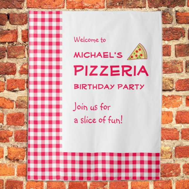 Tenture Pizza Party Kids Birthday (Créateur téléchargé)