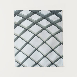 Tenture Plafond en métal blanc et dôme en verre