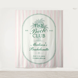Tenture Plage aux palmiers Club de Bach Enterrement de vie