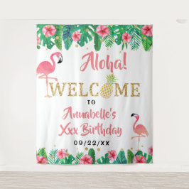 Tenture Plage d'été tropicale Luau Filles Anniversaire