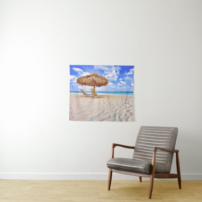 Tenture Plages tropicales | Plage de sable d'Aruba (En situation (horizontale))