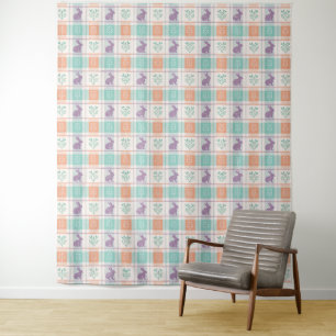 Tenture Plaid à carreaux de Pâques