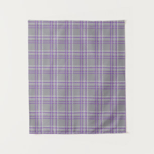 Tenture Plaid classique tartan. Gris, lilas