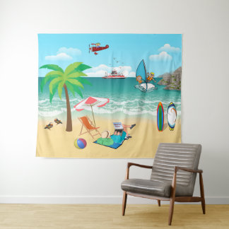 Tenture Plaisir au bord de la plage