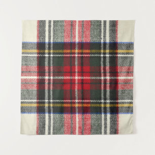 Tenture Plaque écossaise rouge et blanche écossaise.