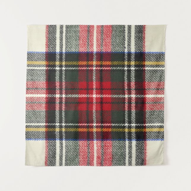 Tenture Plaque écossaise rouge et blanche écossaise. (Devant)