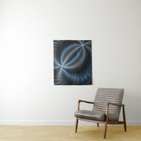Plastique bleu gris 3D Fractal Art moderne Abstrai