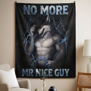 Tenture Plus de Monsieur Gentil Mec Drôle de Mème de Loup