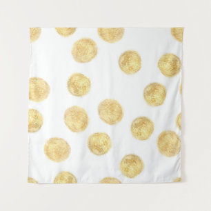 Tenture Pointe Polka Dorée Tirée
