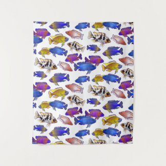 Tenture Poisson cichlide paon africain