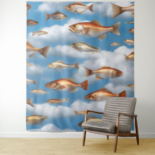 Tenture Poisson pluvieux